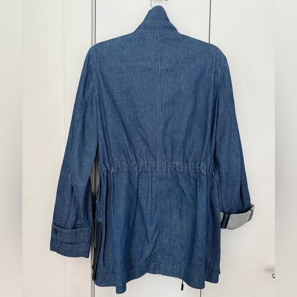 PROENZA SCHOULER Denim Utility Jacket in Blue with Black Trim - Picture 5 of 7
